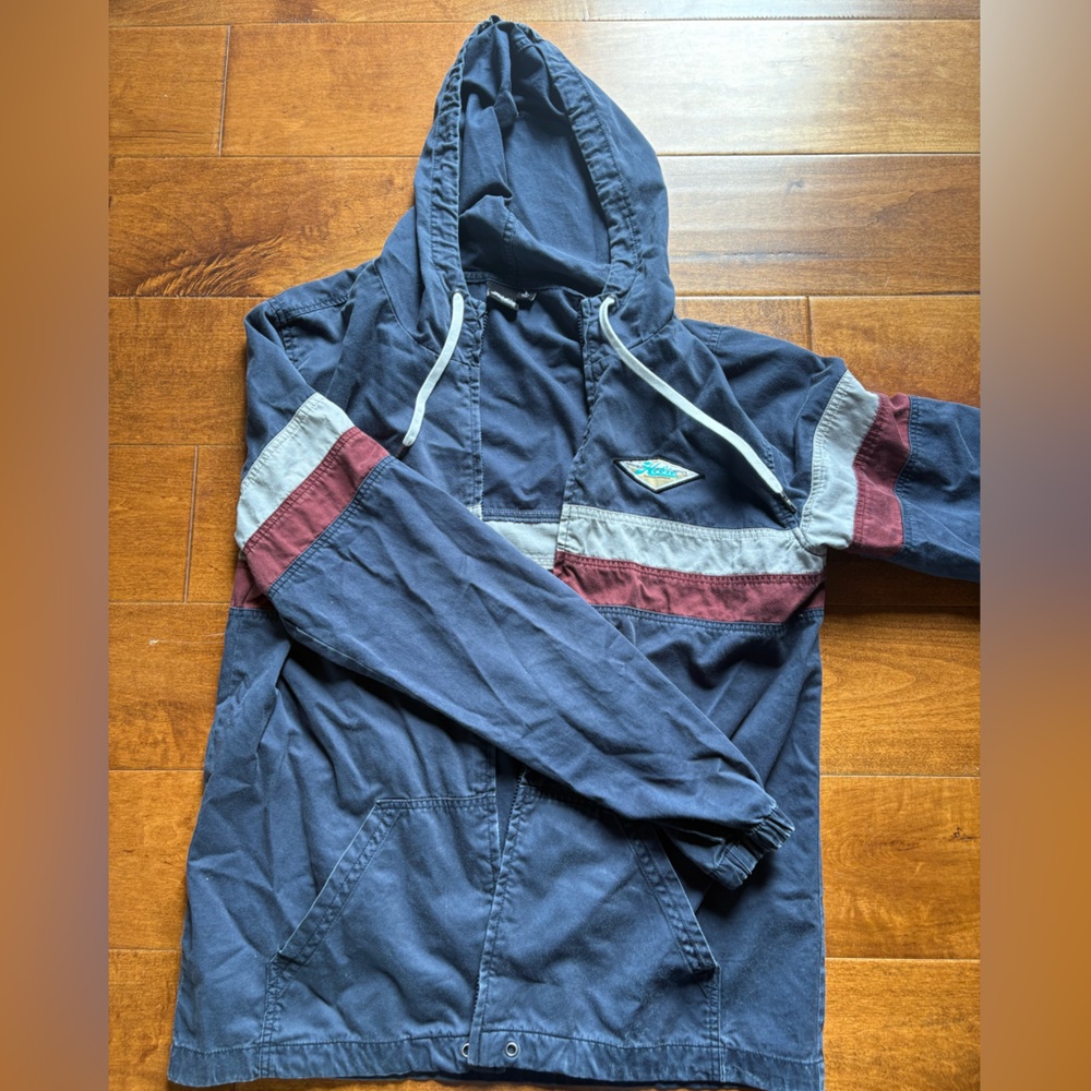 Hobie Navy and Burgundy Hooded Jacket